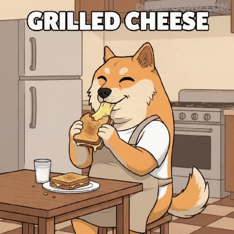 Happy Grilled Cheese GIF by Doge Pound