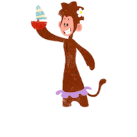 thisisteeandmo baby monkey toddler mum Sticker