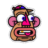 Niall_ol smile illustration face lick Sticker