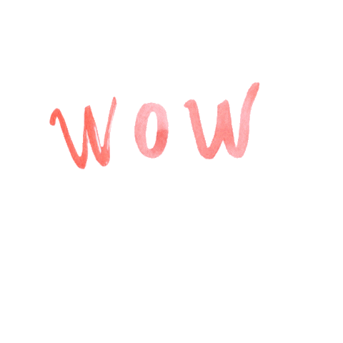 Lettering Wow Sticker