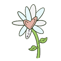 He Loves Me Flower Sticker
