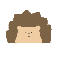 wooung happy pop hooray hedgehog Sticker