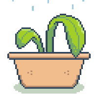 Pixel Water Sticker
