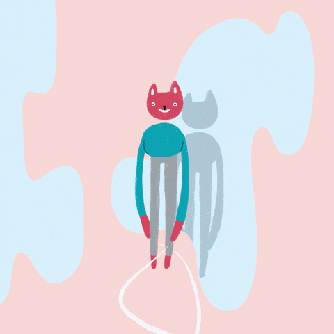 leonkuki giphyupload happy fly cloud GIF