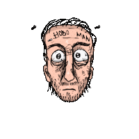 Seanbogus super hero superhero hobo Sticker