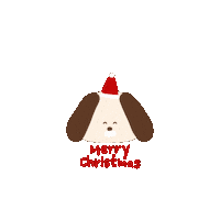 Merry Christmas Dog Sticker