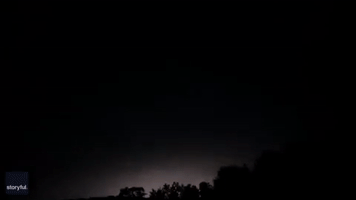 Lightning Crawls Across Southern Ohio Sky