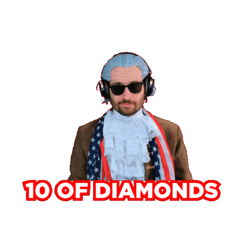 Ten Of Diamonds Sticker