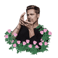Brad Pitt Love Sticker by doña batata