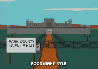 prison juvenile hall GIF by South Park 