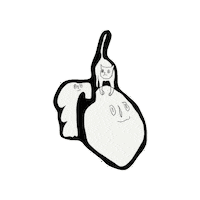 pdohk cat doodle lemon Sticker