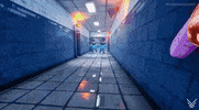 Video game gif. Gameplay from the video game 'Cuffbust' features characters resembling koalas dressed in prison-striped outfits in the middle of a violent prison break. 
