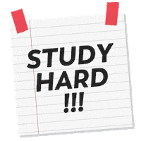 Study Hard Sticker by vanwestcollege