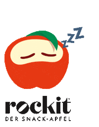 Sleepy Apple Sticker by elbe-obst