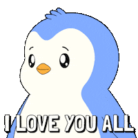 I Love You Wow Sticker by Pudgy Penguins