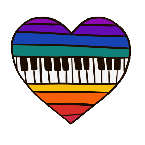 Piano Colorfully Sticker