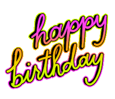 Happy Birthday Pink Sticker by megan lockhart
