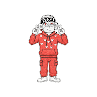 Red Eyes Love Sticker by Zhot