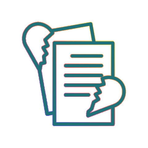 Breakup Split Sticker
