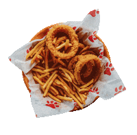 DogHouseGrillFresno beer salad french fries bbq sauce Sticker