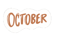 Text October Sticker