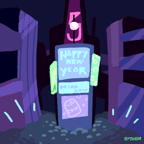 New Year Pizza GIF by Animation Domination High-Def
