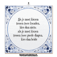 Humor Keuze Sticker by Tegelspreuken.nl