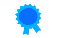 Blue Ribbon Success Sticker
