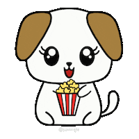 Dog Eating Love Sticker