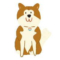 Dog Cane Sticker by Ramengo