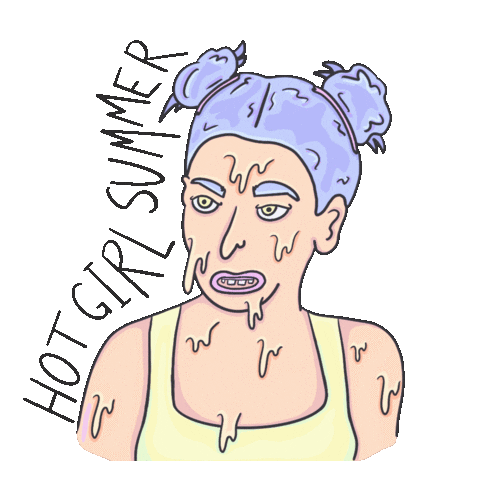 Melting Hot Girl Sticker