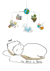 MsSlow mobile baby kids sleep Sticker