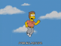 floating homer simpson GIF