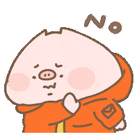 Pig No Sticker by 豚豚TunTun