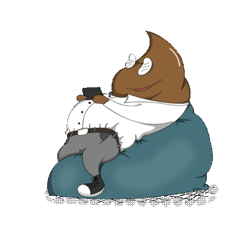 tomyolo giphyupload relax poop lazy Sticker