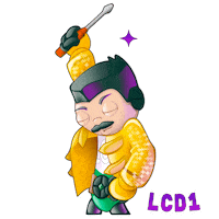 lcd1 star super iphone service Sticker