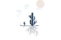bseart time plants cactus growth Sticker