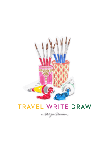travelwritedraw artist painting twd brushes Sticker