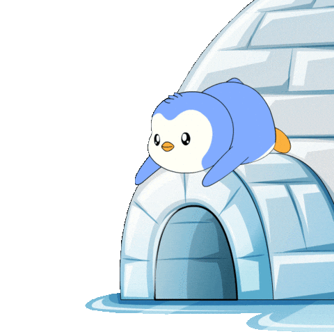 Snow Falling Sticker by Pudgy Penguins