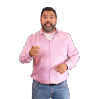 Click Pink Man Sticker by Remco Presenteert