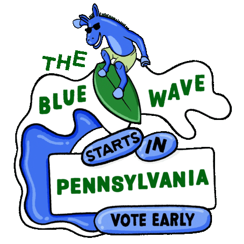Vote Early Joe Biden Sticker by Creative Courage