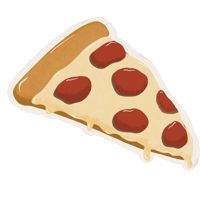 Pizza Cheese Sticker