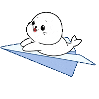 Happy Blue Sky Sticker by Sappy Seals