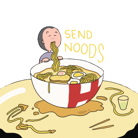 tokoracil ramen noodle send Sticker