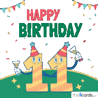 Special Day 11Th Sticker by TheEcards.com