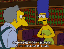 suspicious marge simpson GIF