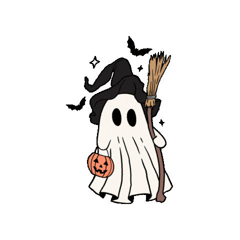 Cute Ghost Sticker by ZauberMerch