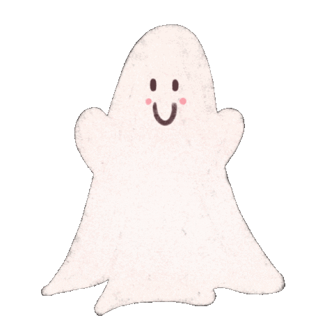 hannahcollective halloween ghost spooky cute ghost Sticker