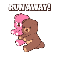 Teddy Bear Running Sticker by BEARISH