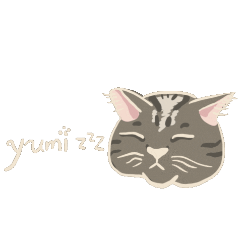 yumicatcat giphyupload cat sleep yumi Sticker
